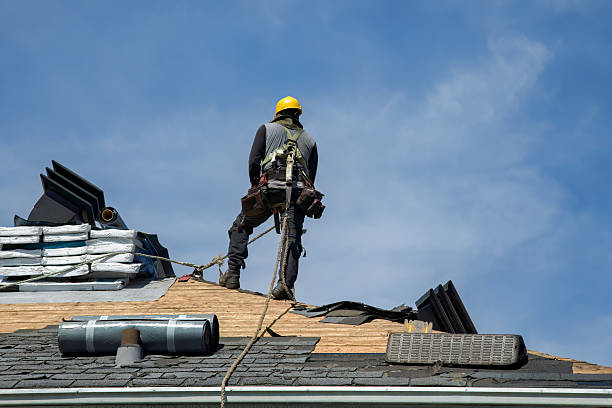 Professional Roofing technician working in Chester, UT